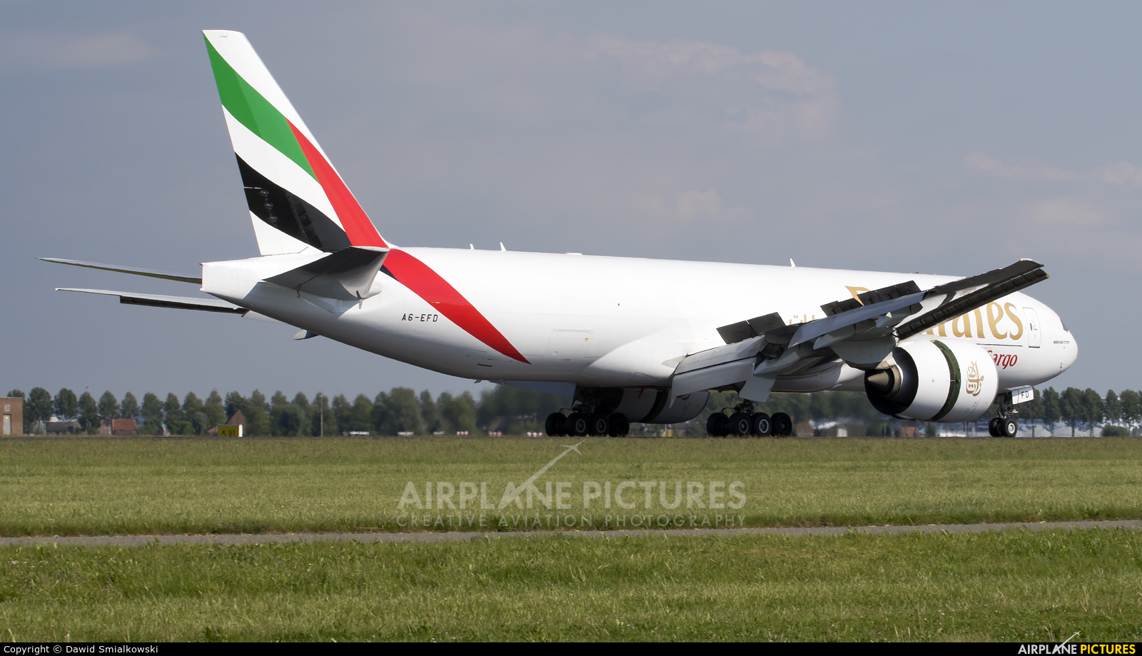 Emirates Sky Cargo A6-EFD aircraft at Amsterdam - Schiphol