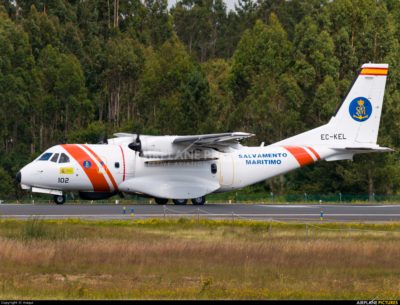 Spain - Coast Guard EC-KEL aircraft at Santiago de Compostela