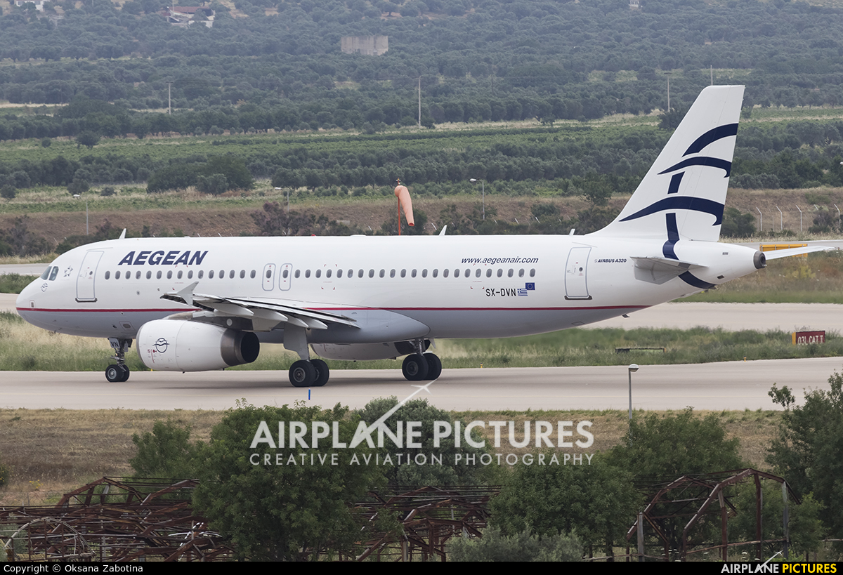 Aegean Airlines SX-DVN aircraft at Athens - Eleftherios Venizelos