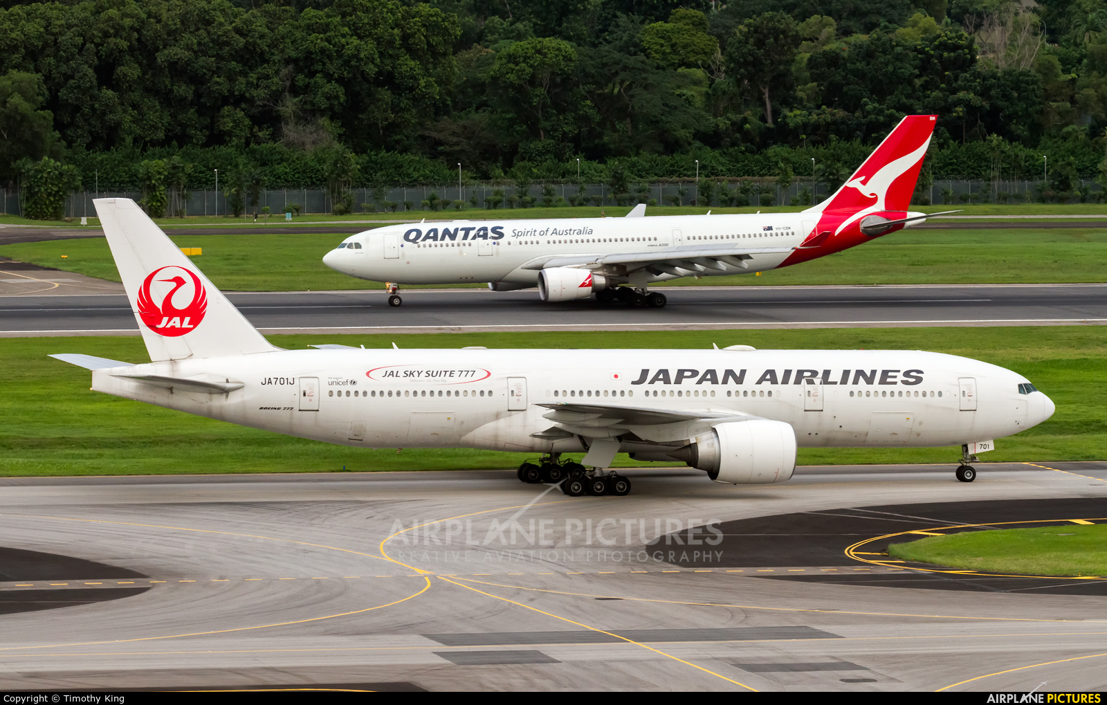 JAL - Japan Airlines JA701J aircraft at Singapore - Changi