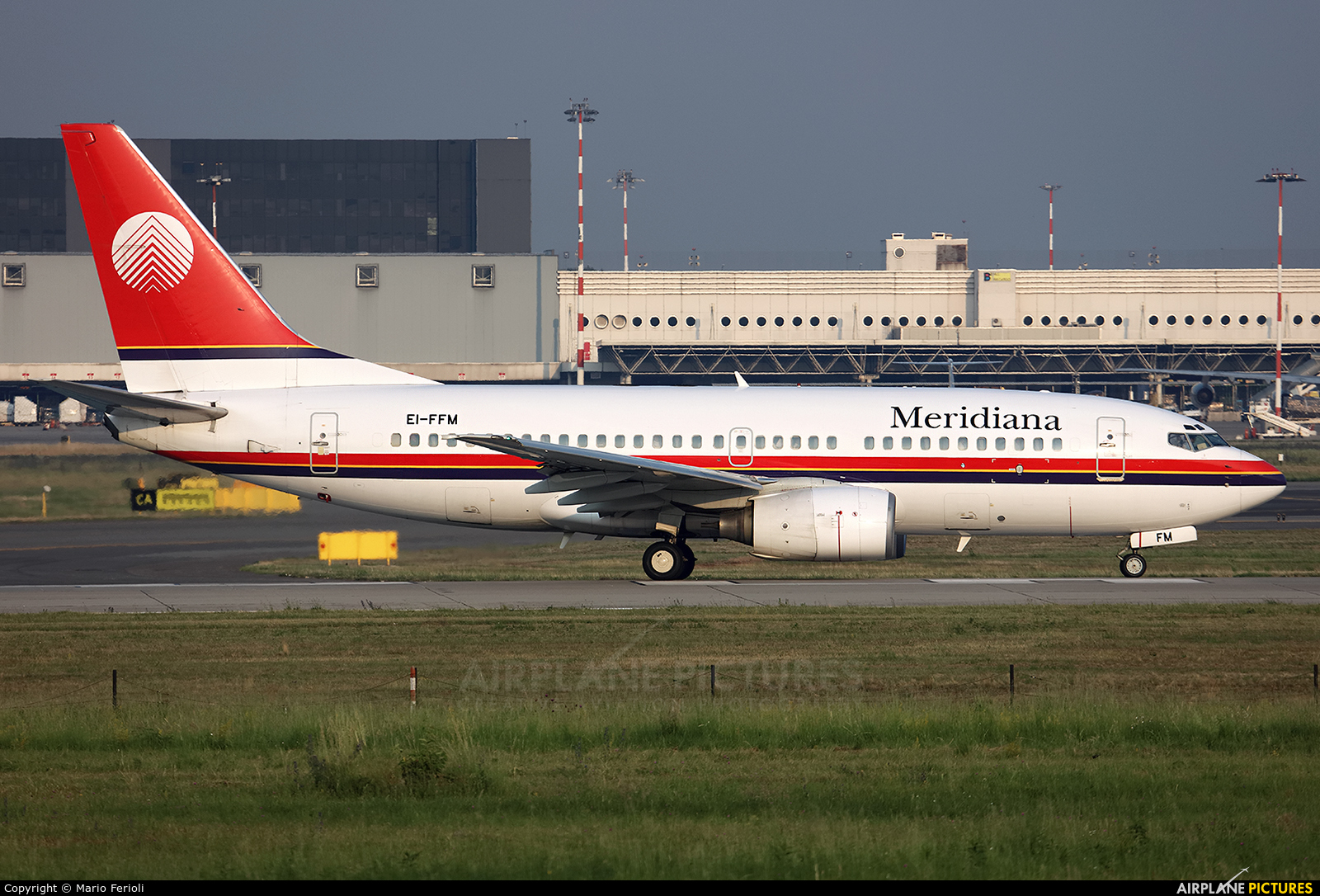 Meridiana EI-FFM aircraft at Milan - Malpensa