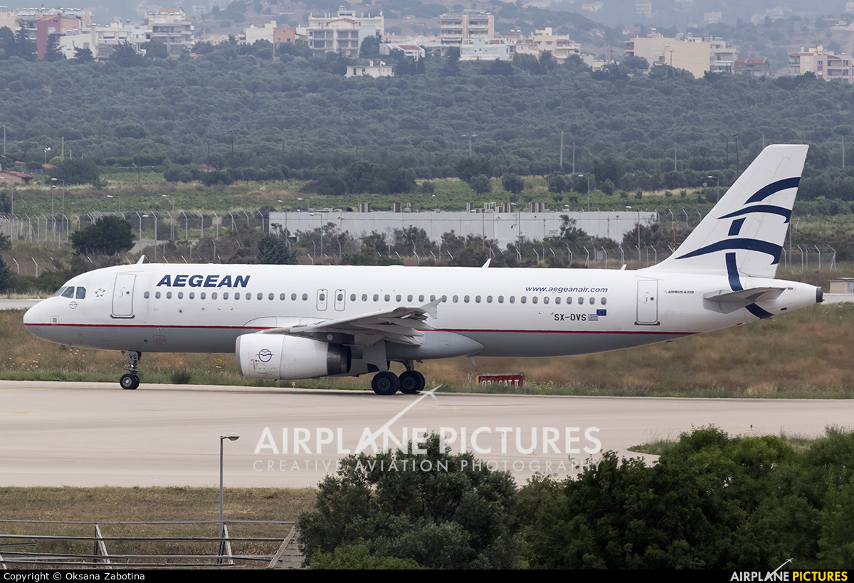Aegean Airlines SX-DVS aircraft at Athens - Eleftherios Venizelos