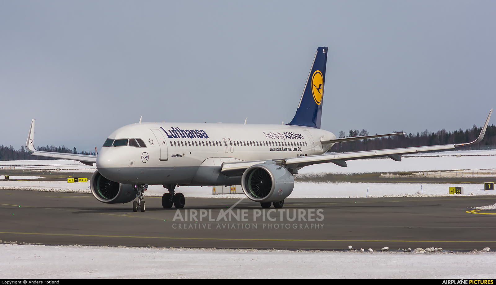 Lufthansa D-AINA aircraft at Oslo - Gardermoen