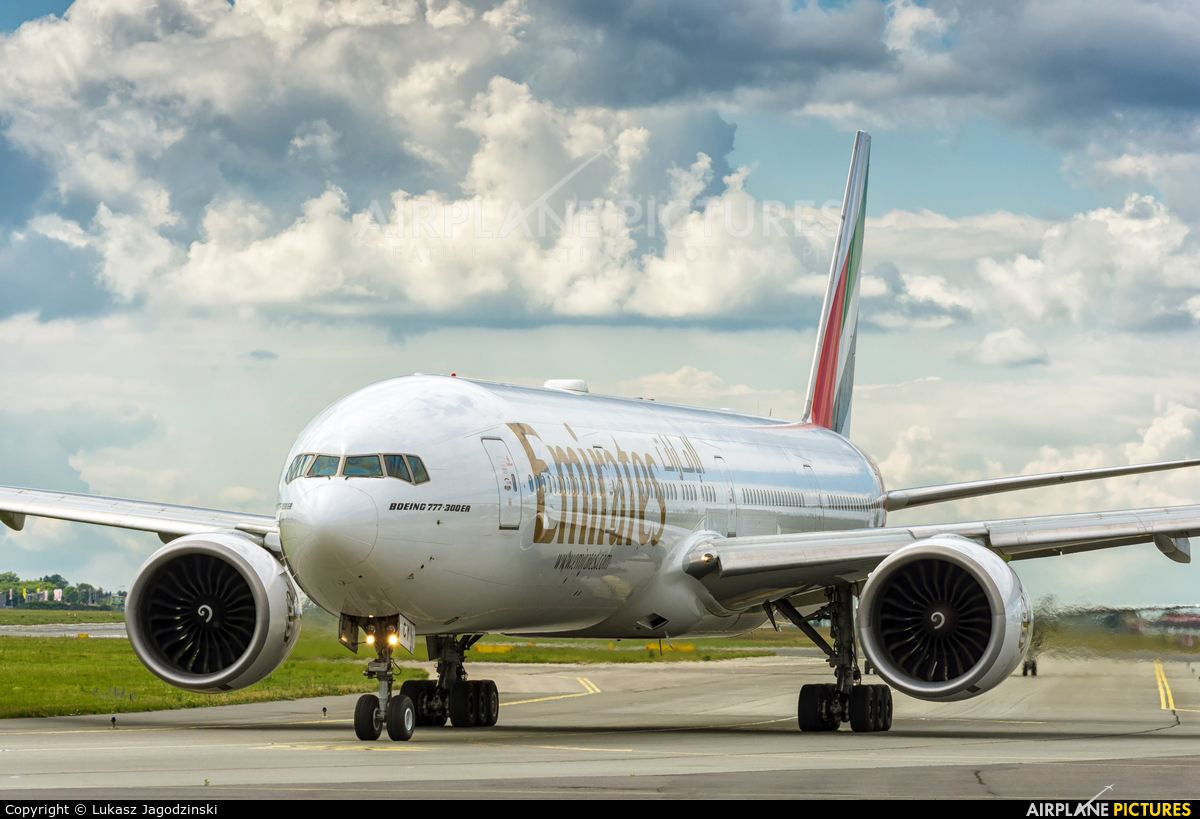Emirates Airlines A6-ECY aircraft at Warsaw - Frederic Chopin