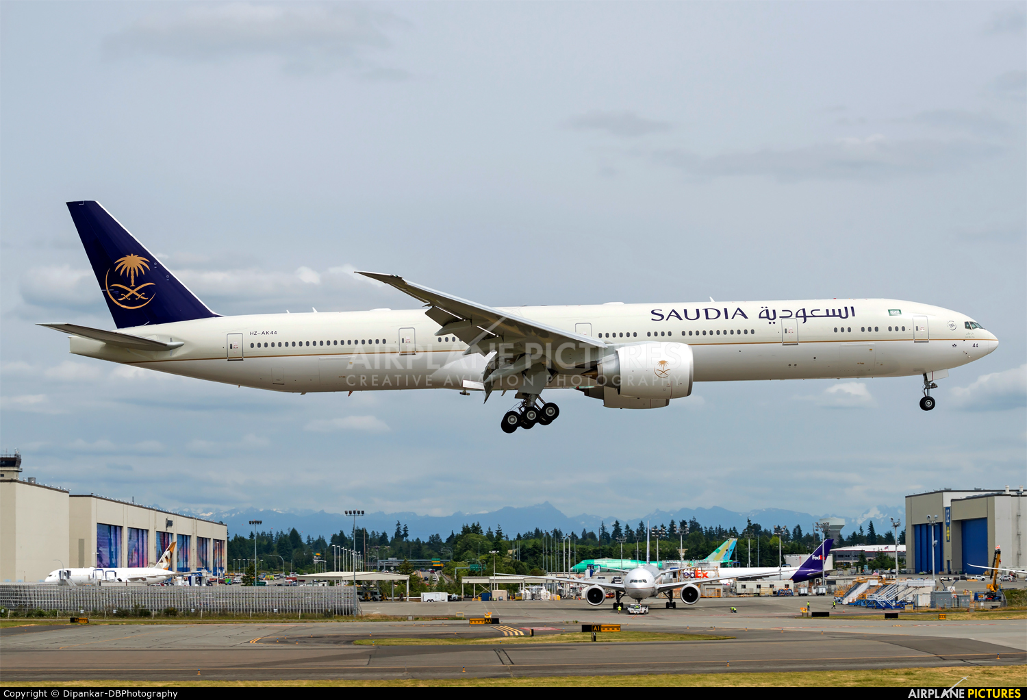 Saudi Arabian Airlines HZ-AK44 aircraft at Everett - Snohomish County / Paine Field