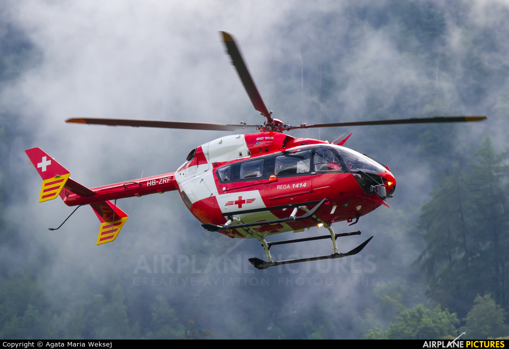 REGA Swiss Air Ambulance  HB-ZRF aircraft at Mollis