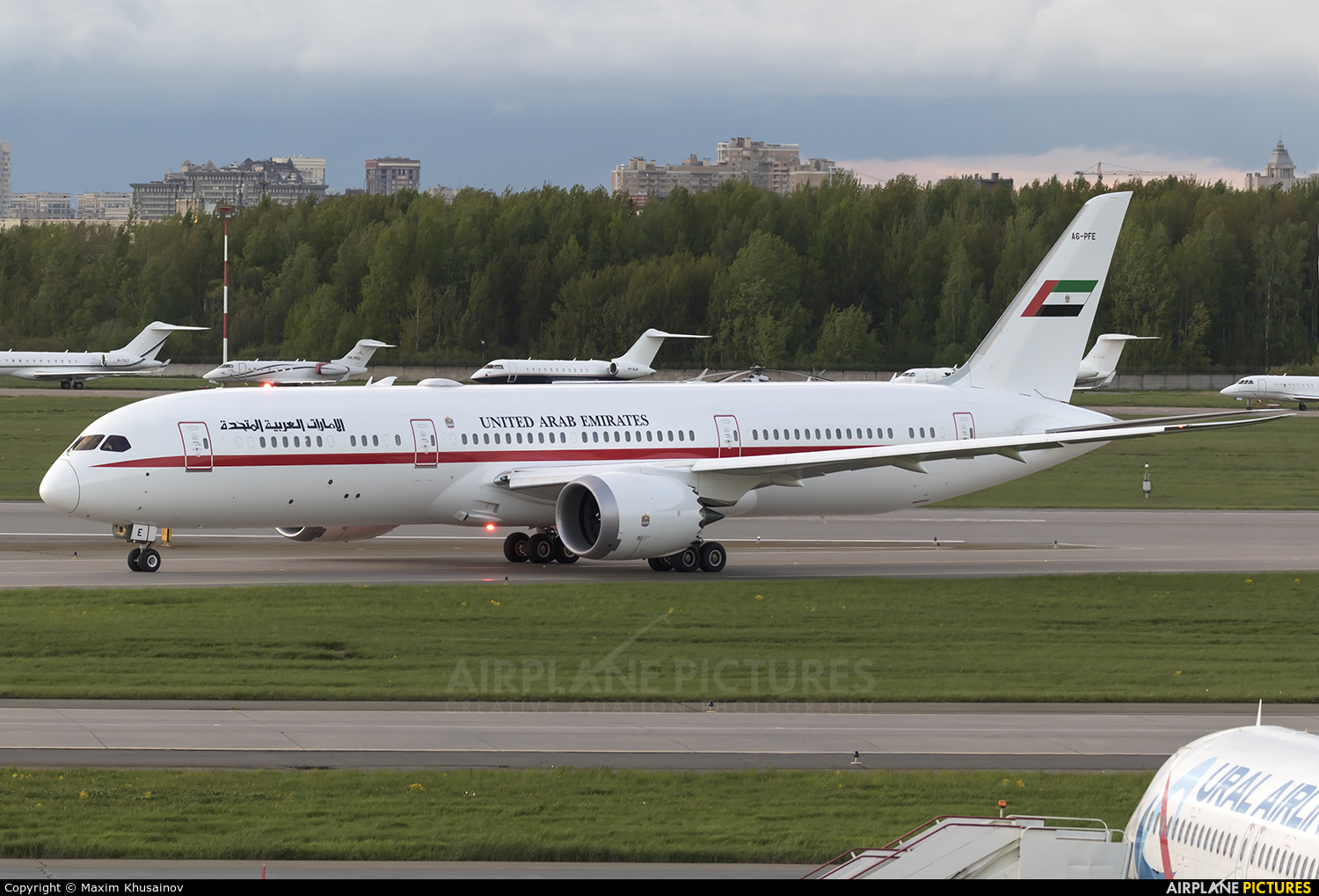 Qatar Amiri Flight A6-PFE aircraft at St. Petersburg - Pulkovo