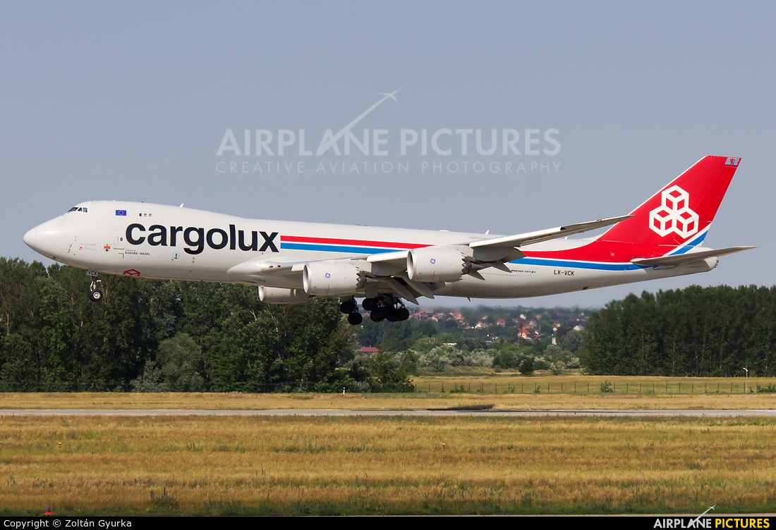 Cargolux LX-VCK aircraft at Budapest Ferenc Liszt International Airport