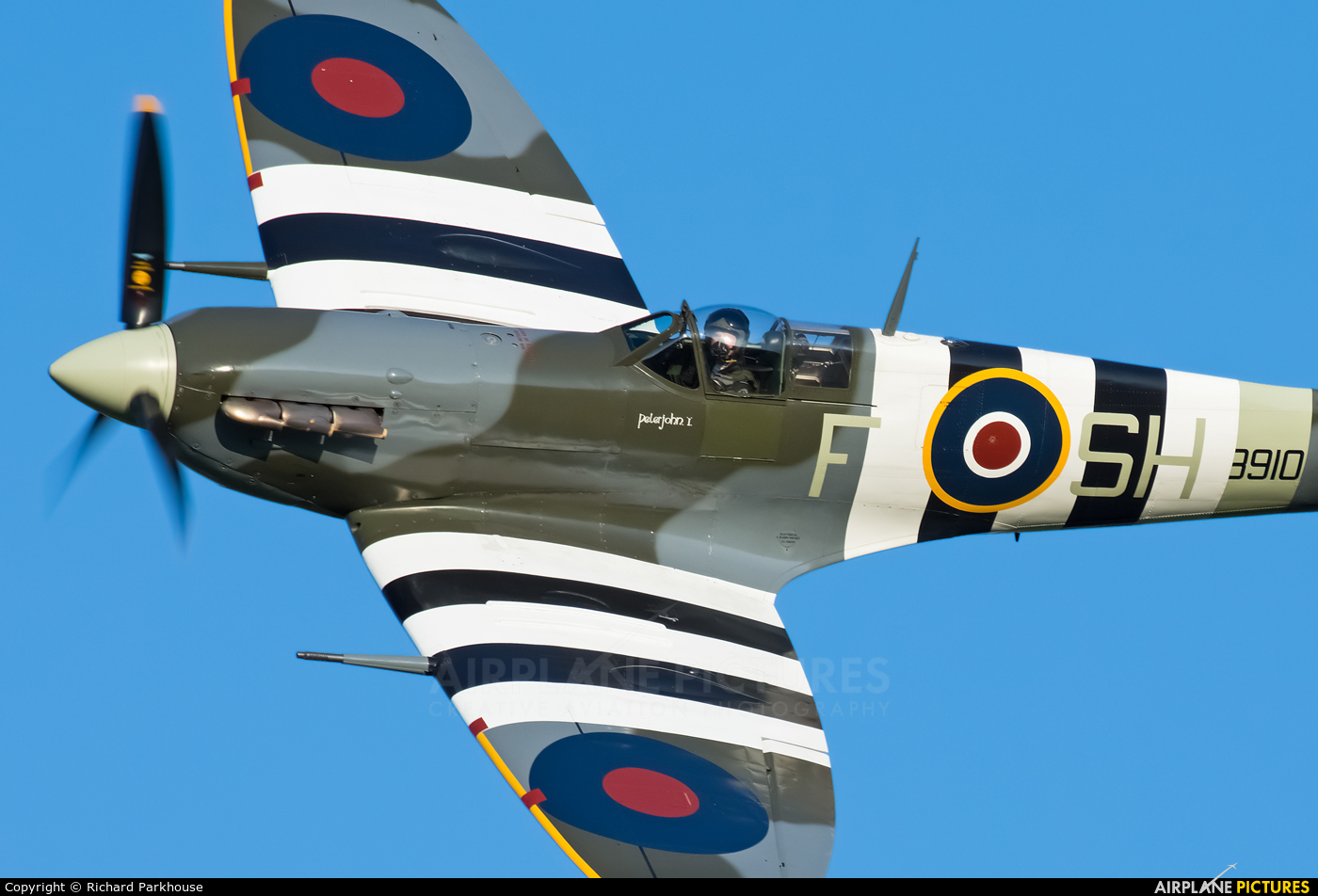 Royal Air Force "Battle of Britain Memorial Flight" AB910 aircraft at Old Warden
