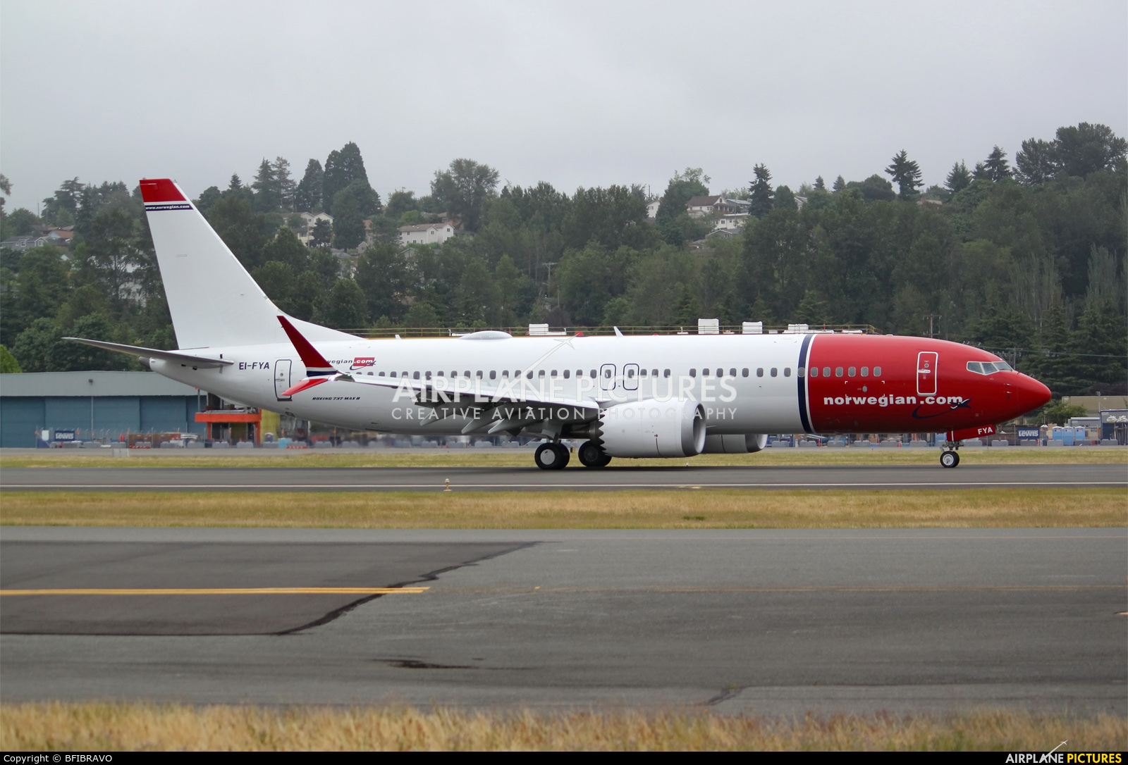Norwegian Air International EI-FYA aircraft at Seattle - Boeing Field / King County Intl