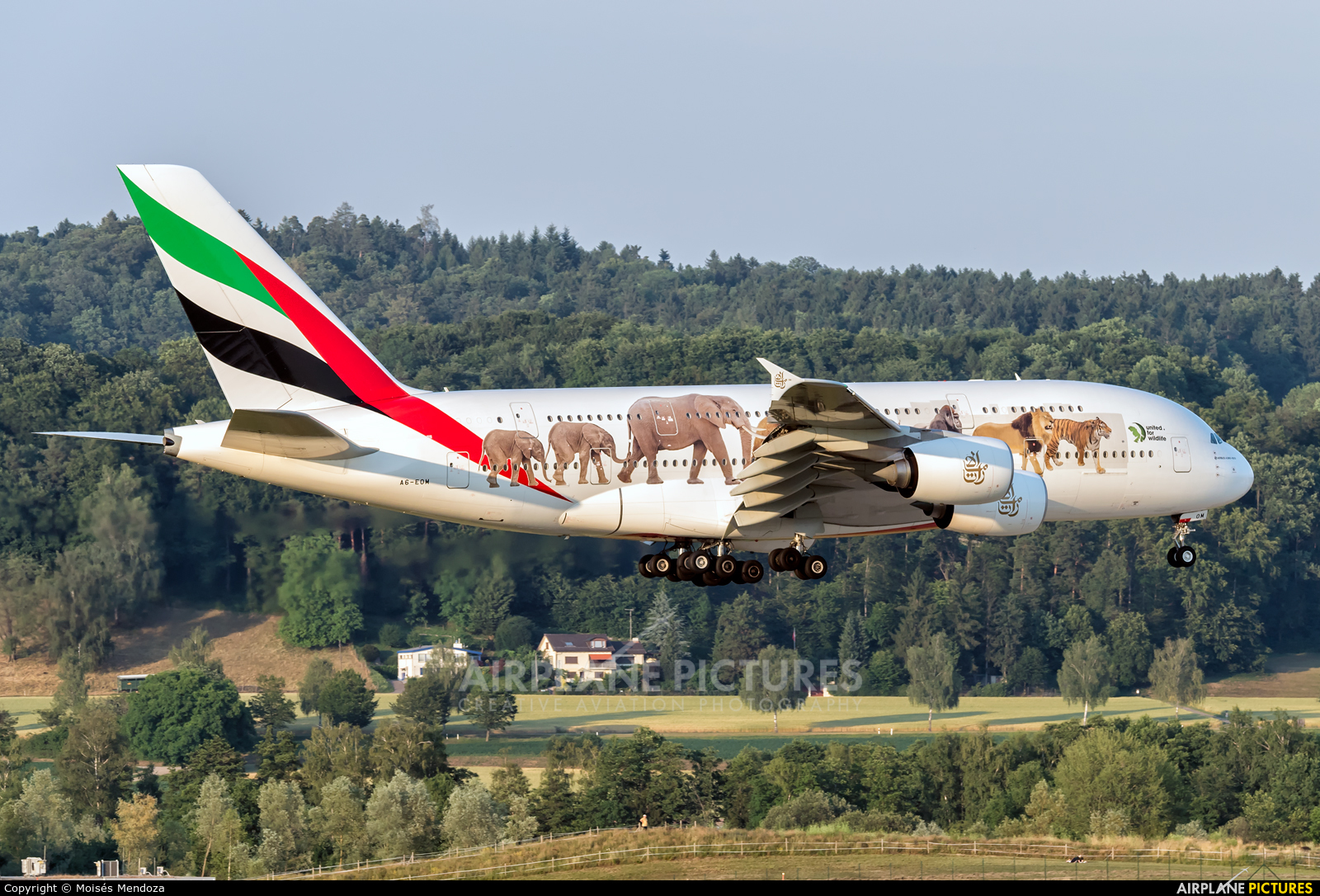 Emirates Airlines A6-EOM aircraft at Zurich