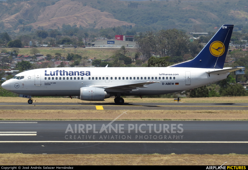 Lufthansa D-ABEW aircraft at San Jose - Juan Santamaría Intl