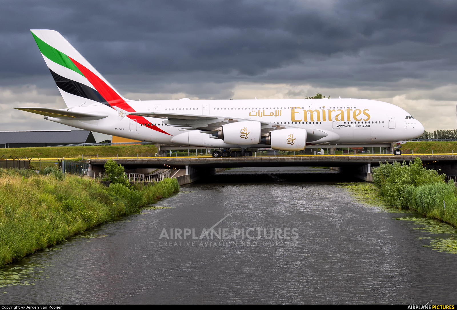 Emirates Airlines A6-EUC aircraft at Amsterdam - Schiphol