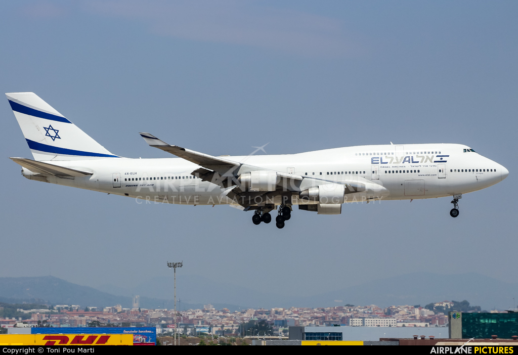El Al Israel Airlines 4X-ELH aircraft at Barcelona - El Prat