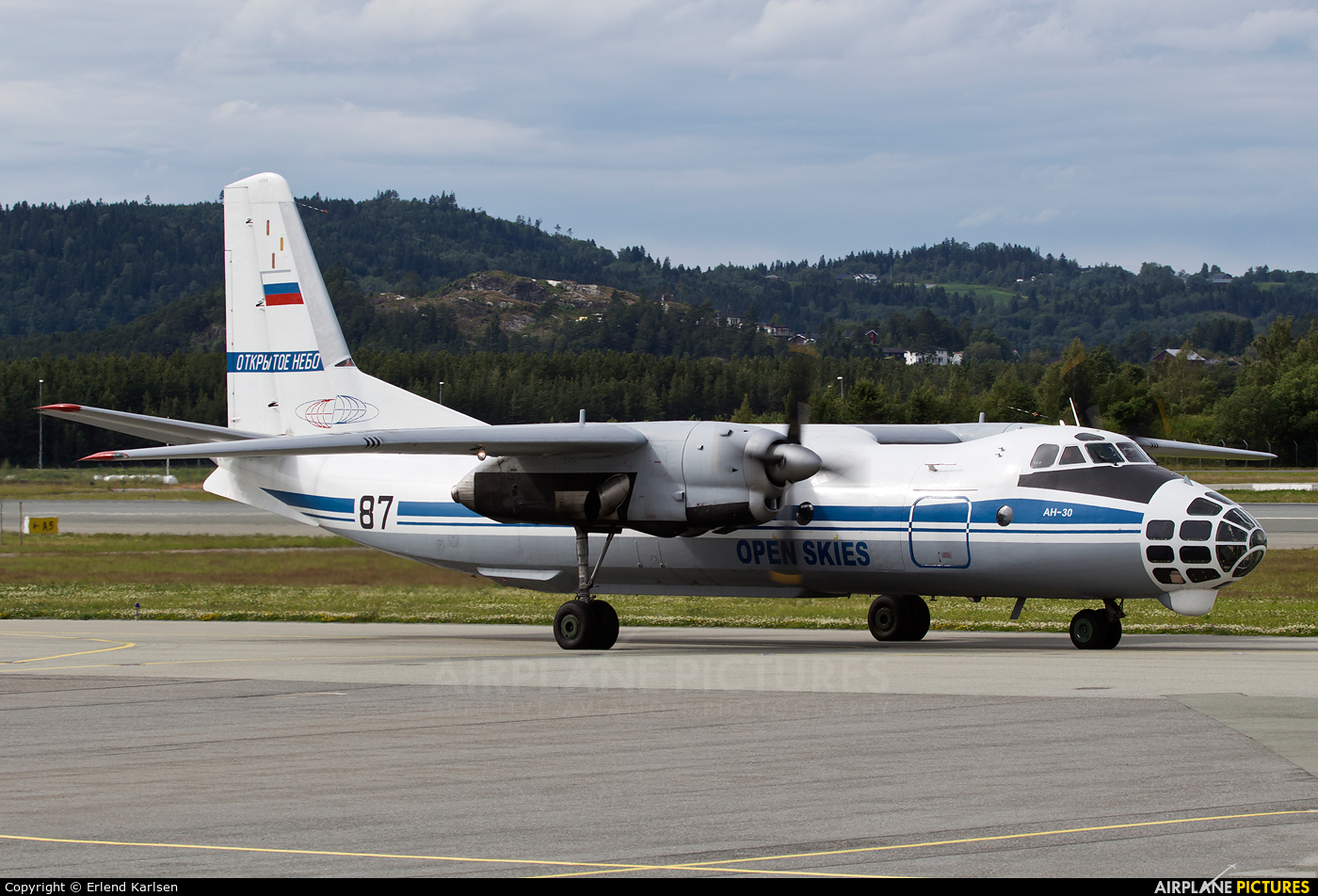 Russia - Air Force 87 aircraft at Trondheim - Vaernes