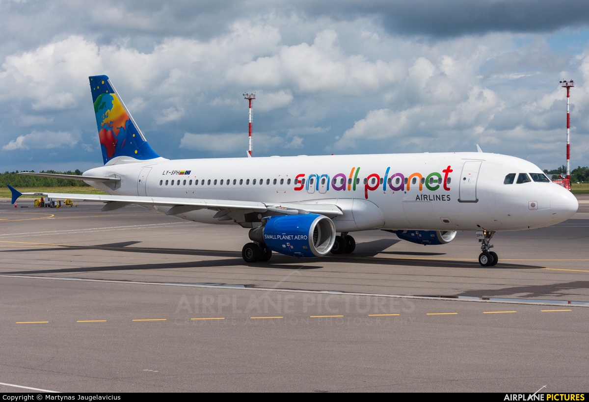 Small Planet Airlines LY-SPH aircraft at Vilnius Intl