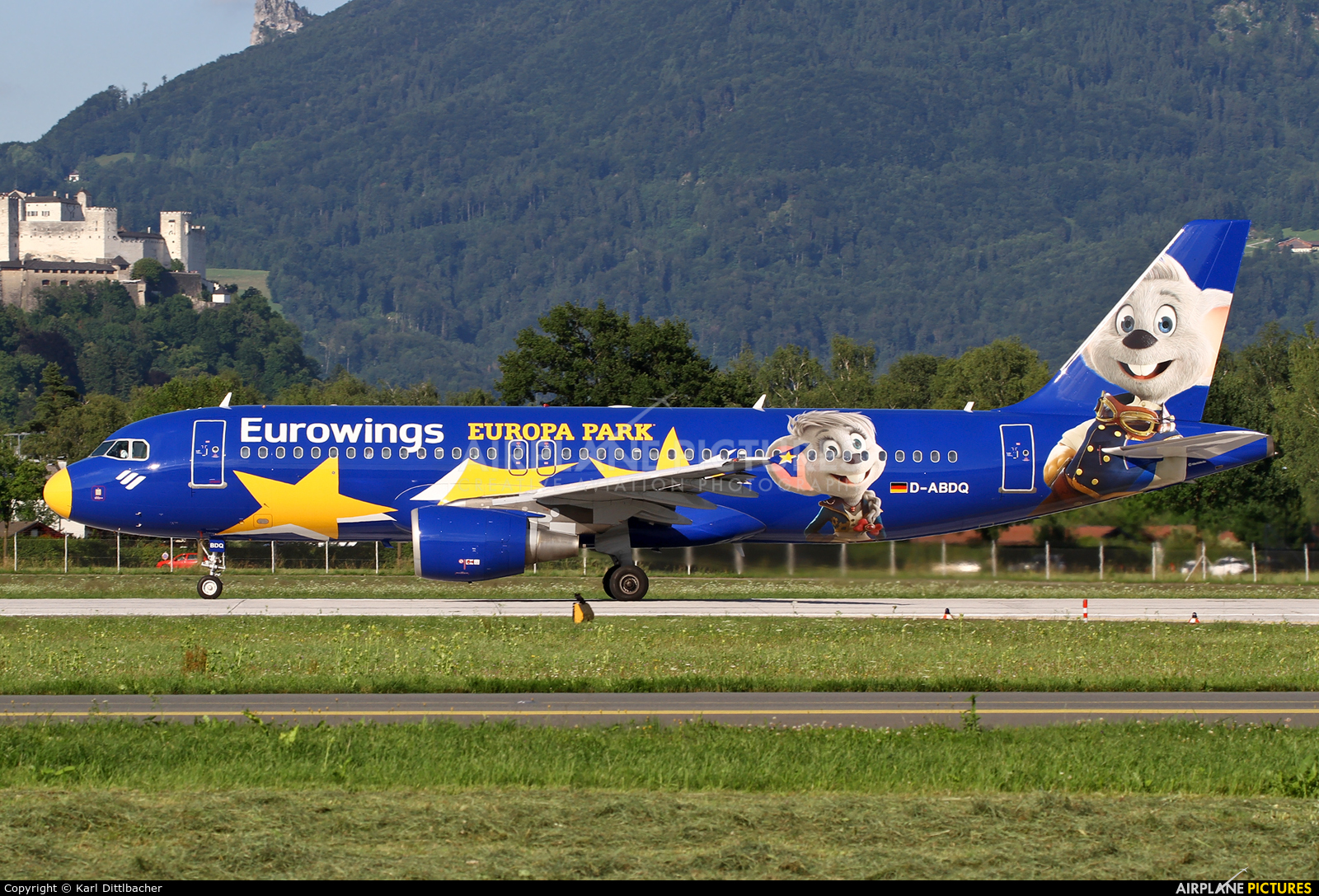 Eurowings D-ABDQ aircraft at Salzburg