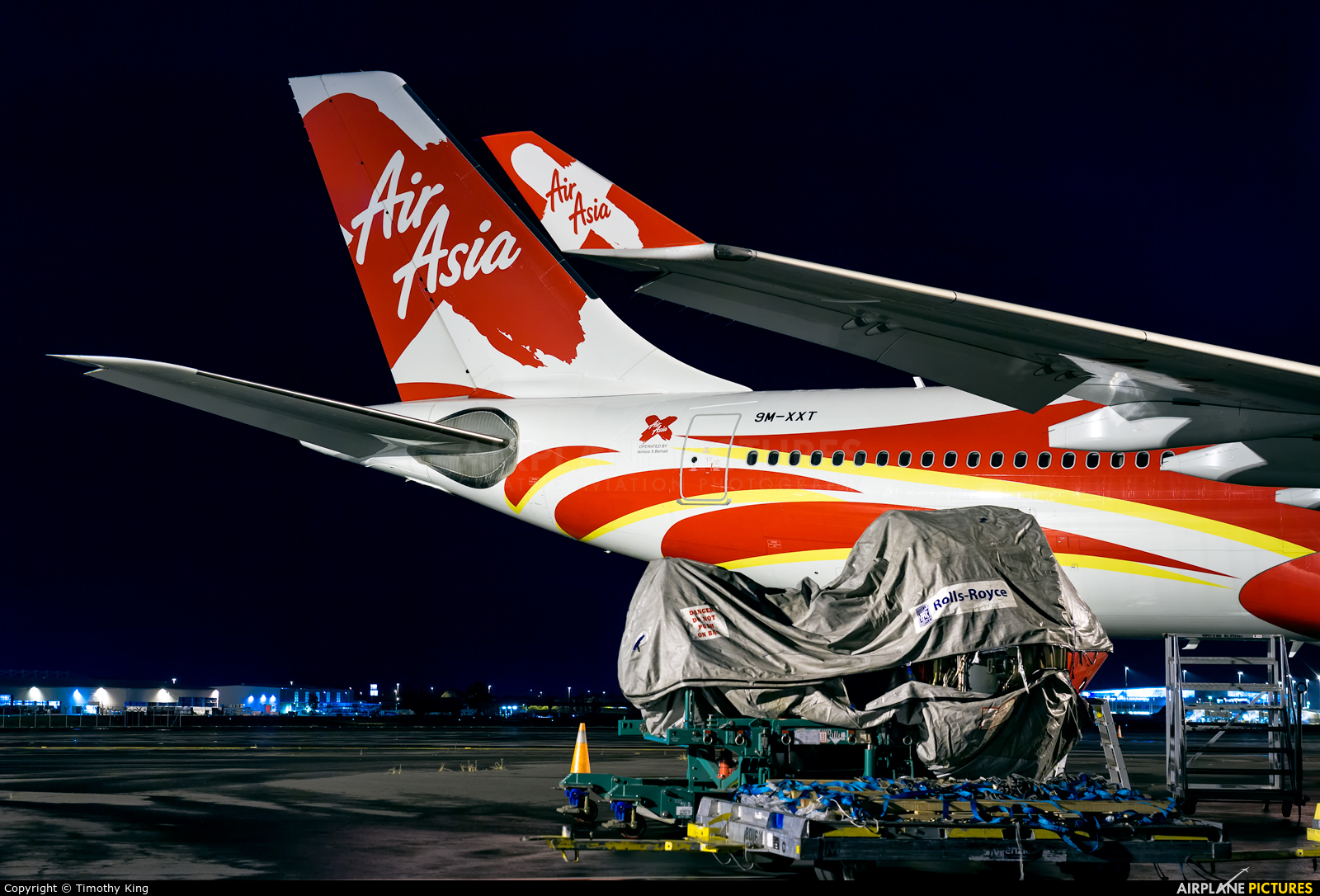 AirAsia X 9M-XXT aircraft at Brisbane, QLD