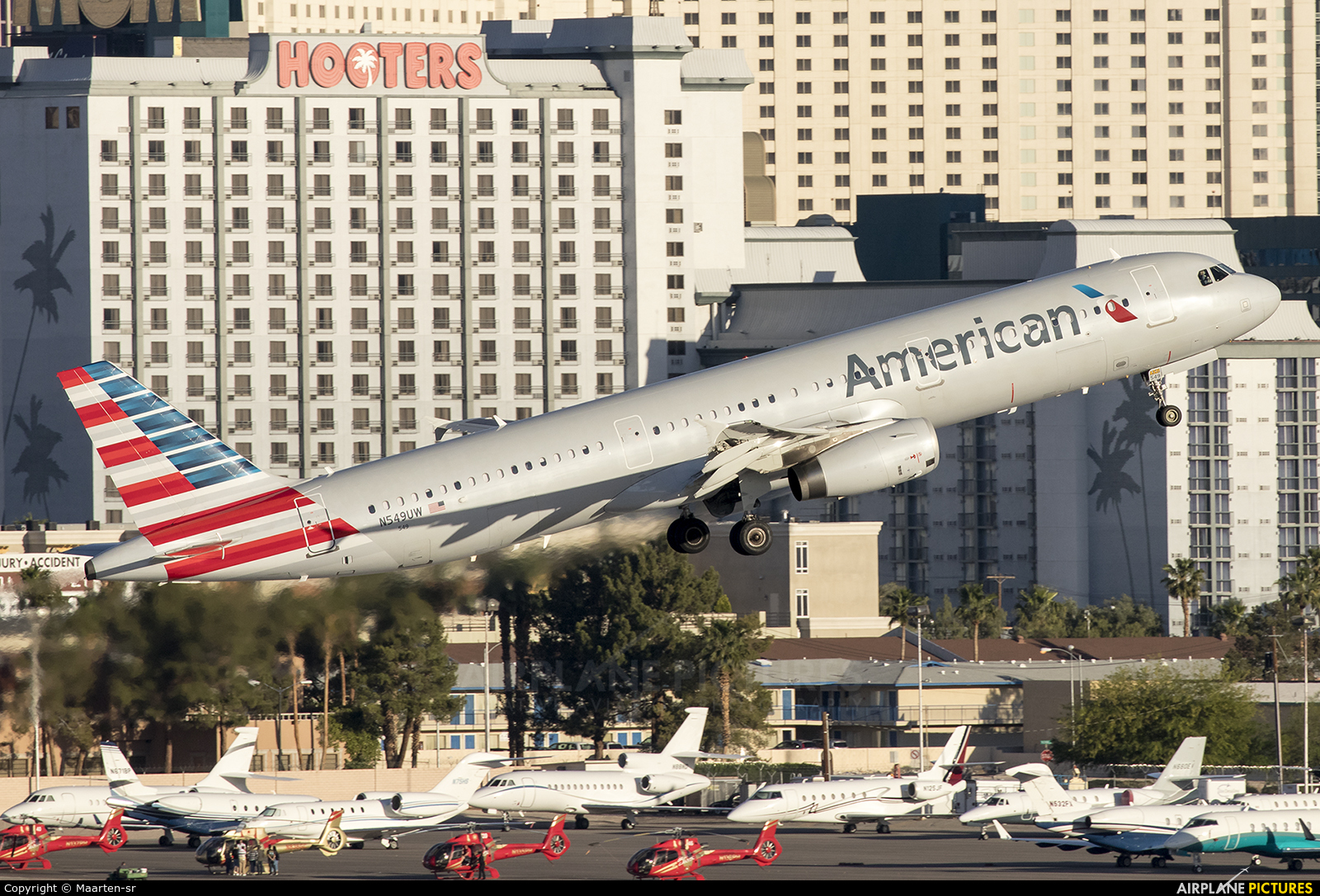 American Airlines N549UW aircraft at Las Vegas - McCarran Intl