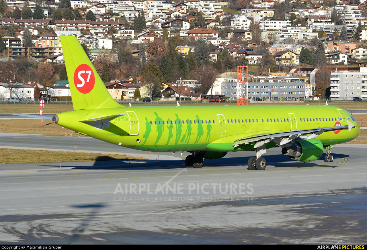 S7 Airlines VQ-BQI aircraft at Innsbruck