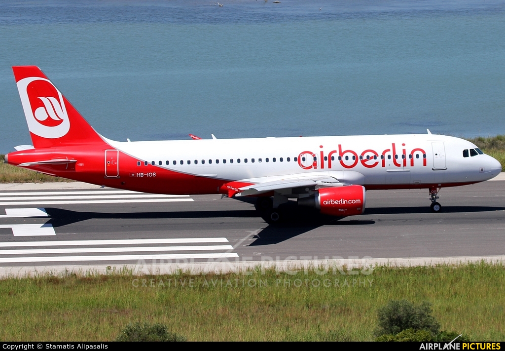 Air Berlin - Belair HB-IOS aircraft at Corfu - Ioannis Kapodistrias
