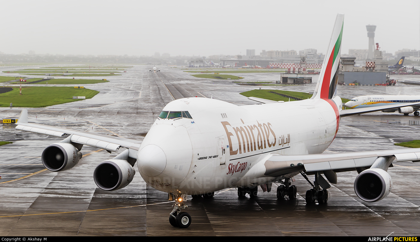 Emirates Sky Cargo OO-THD aircraft at Mumbai - Chhatrapati Shivaji Intl