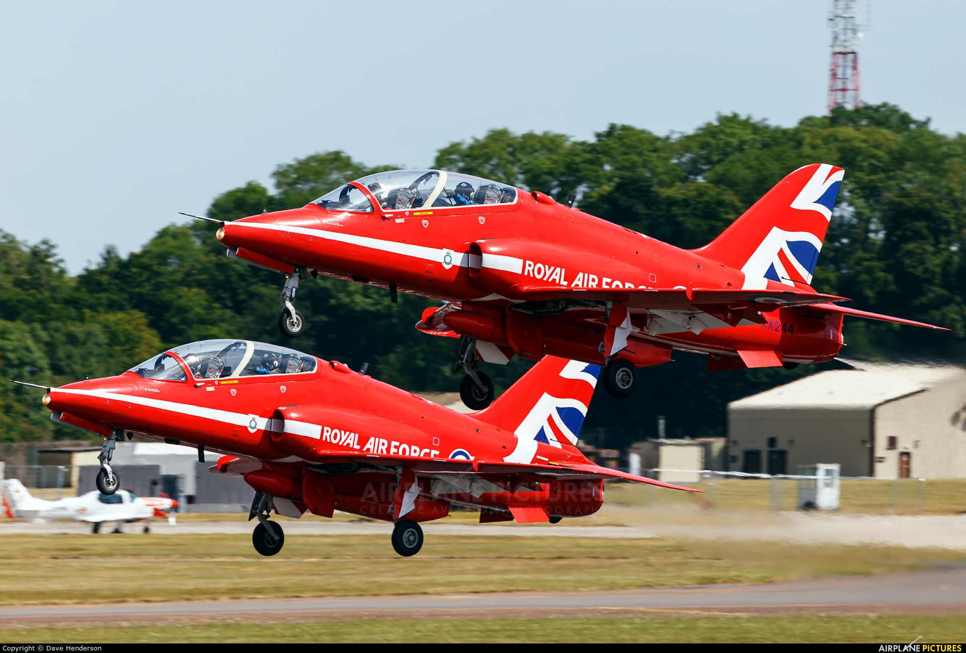 Royal Air Force "Red Arrows" XX244 aircraft at Fairford