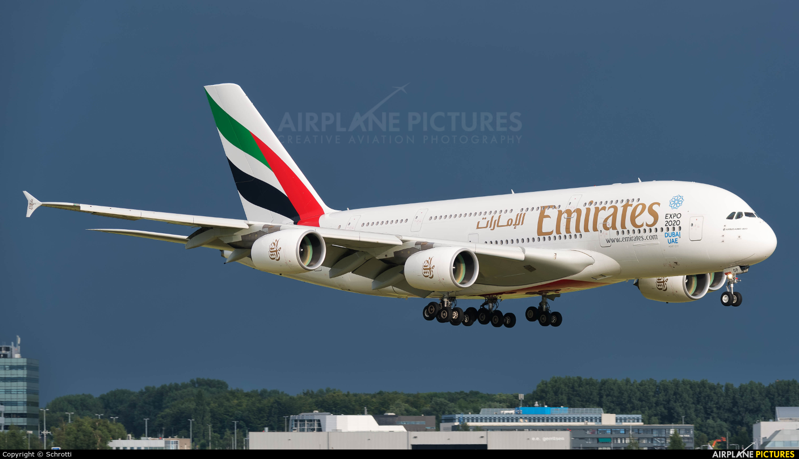 Emirates Airlines A6-EOP aircraft at Amsterdam - Schiphol