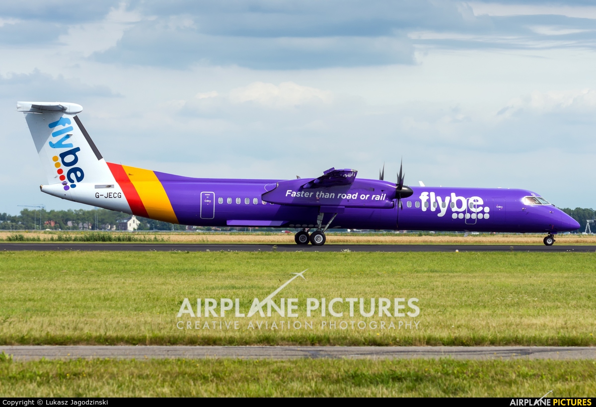 Flybe G-JECG aircraft at Amsterdam - Schiphol