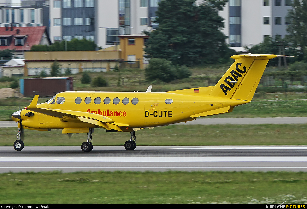 ADAC Luftrettung D-CUTE aircraft at Gdańsk - Lech Wałęsa