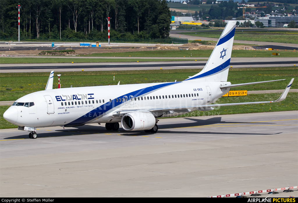 El Al Israel Airlines 4X-EKS aircraft at Zurich