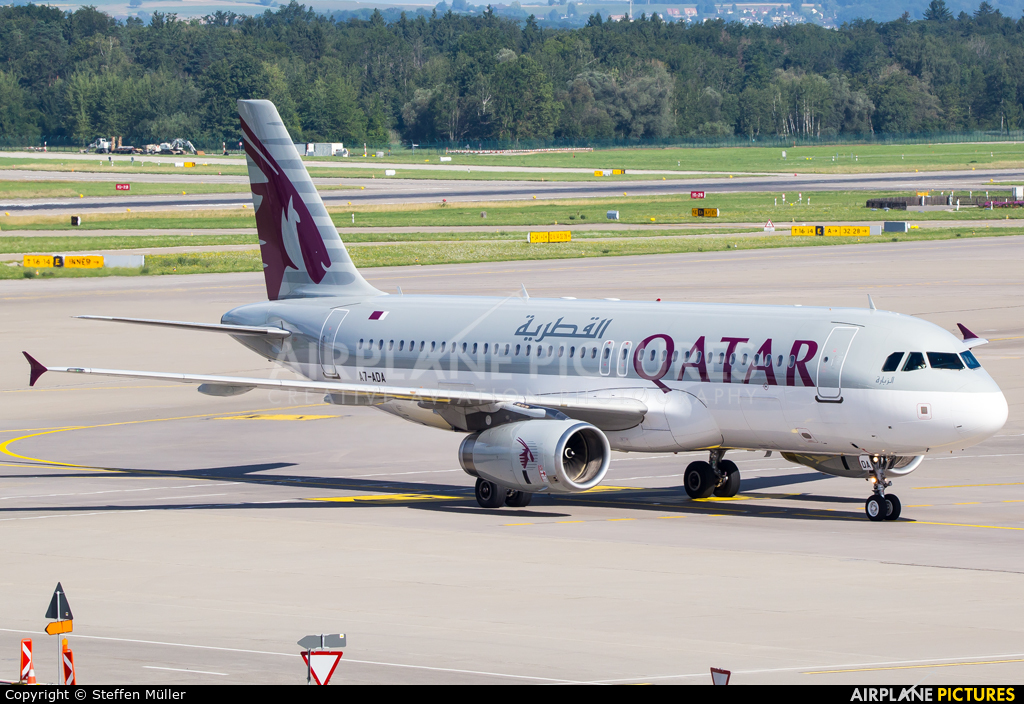 Qatar Airways A7-ADA aircraft at Zurich