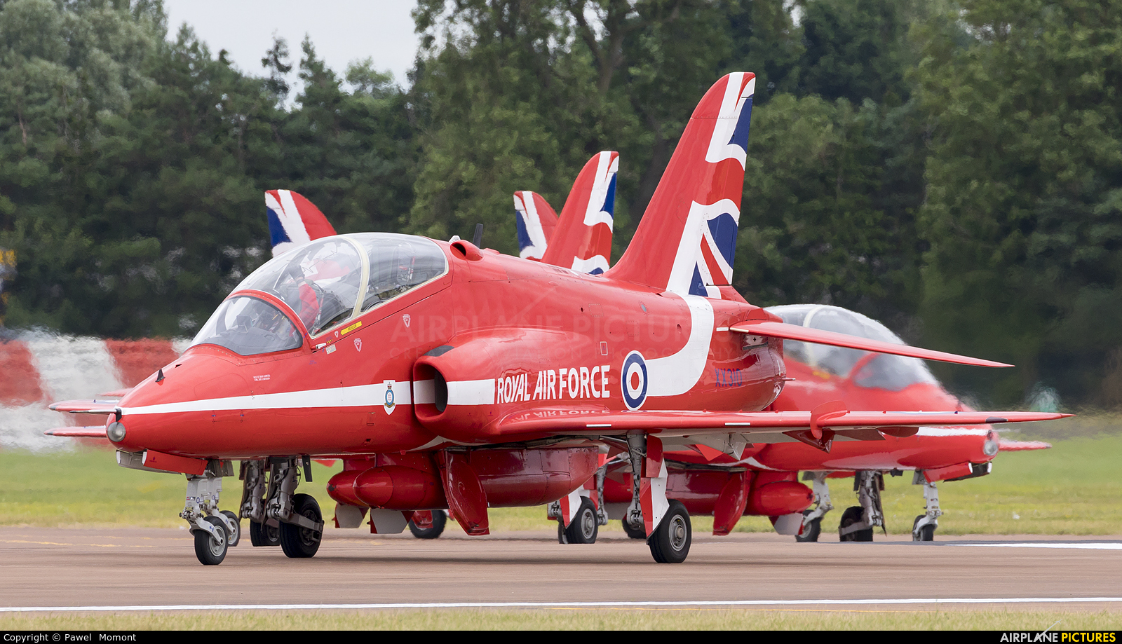 Royal Air Force "Red Arrows" XX310 aircraft at Fairford