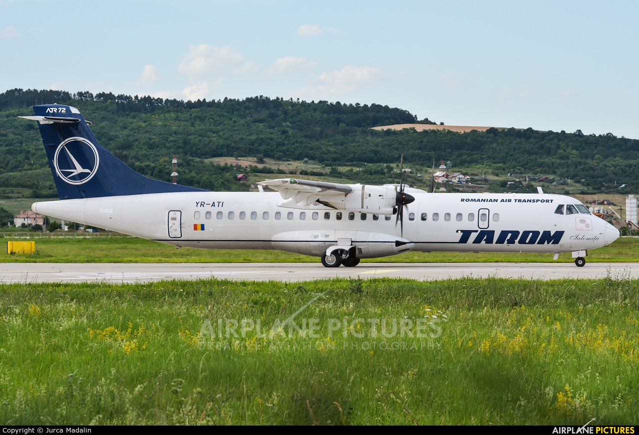 Tarom YR-ATI aircraft at Cluj Napoca - Someseni