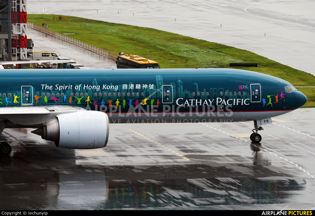 Cathay Pacific B-KPB aircraft at HKG - Chek Lap Kok Intl