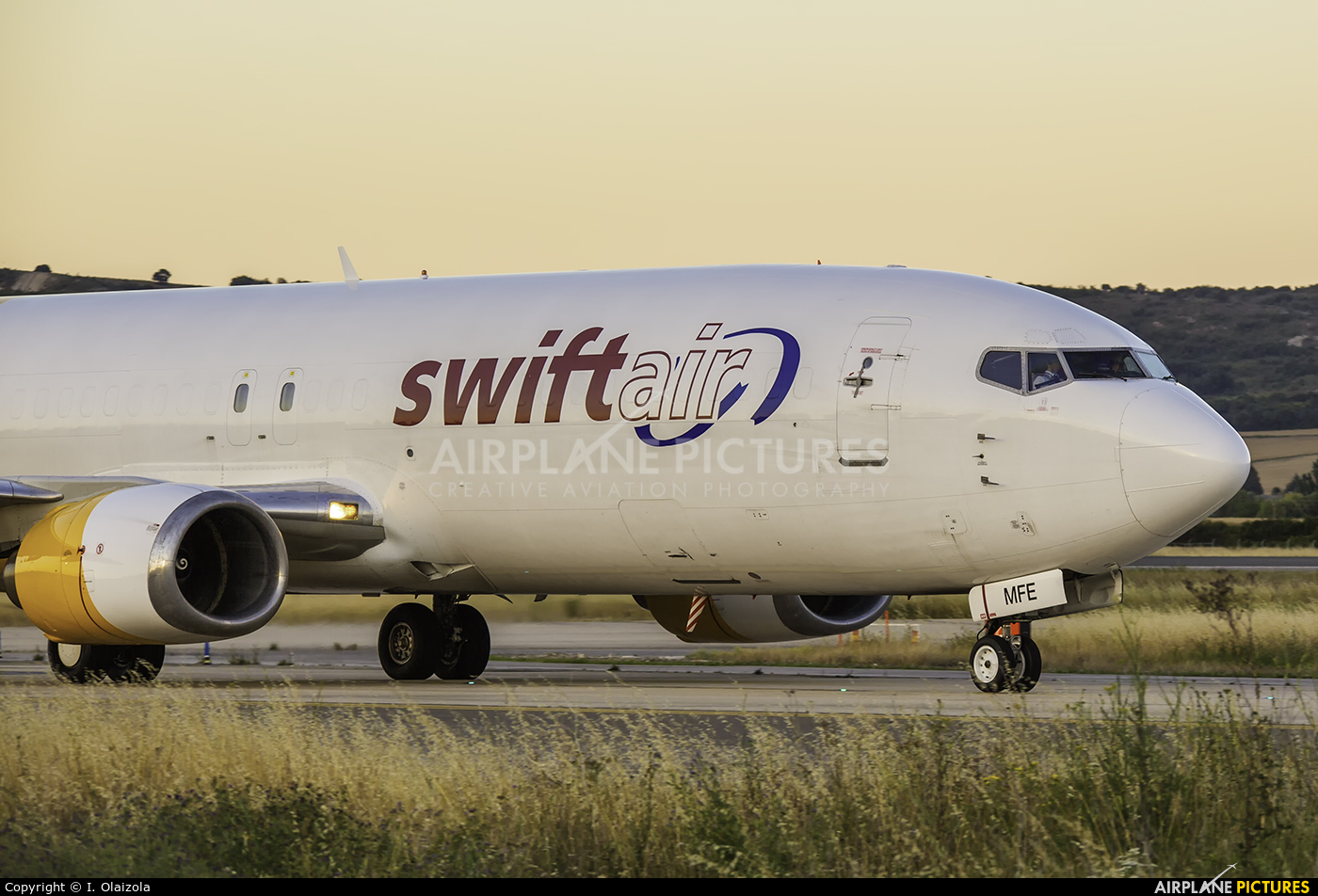 Swiftair EC-MFE aircraft at Vitoria