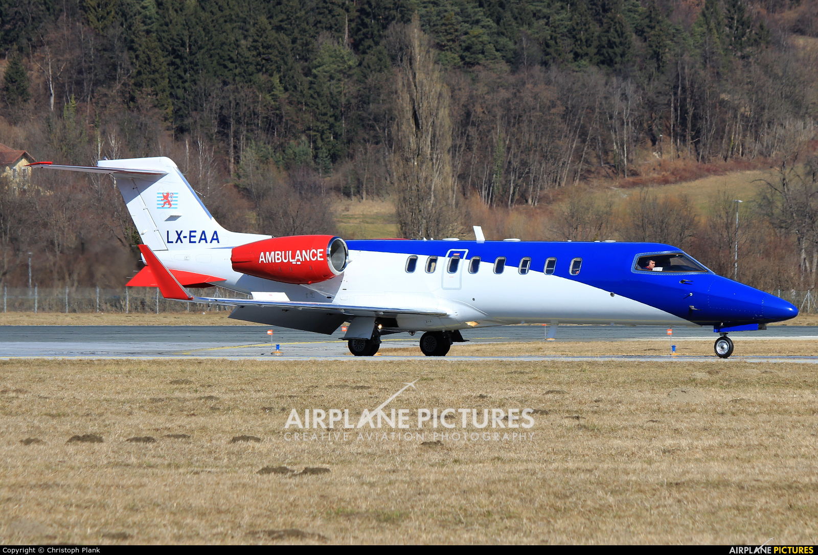 Luxembourg Air Rescue LX-EAA aircraft at Innsbruck