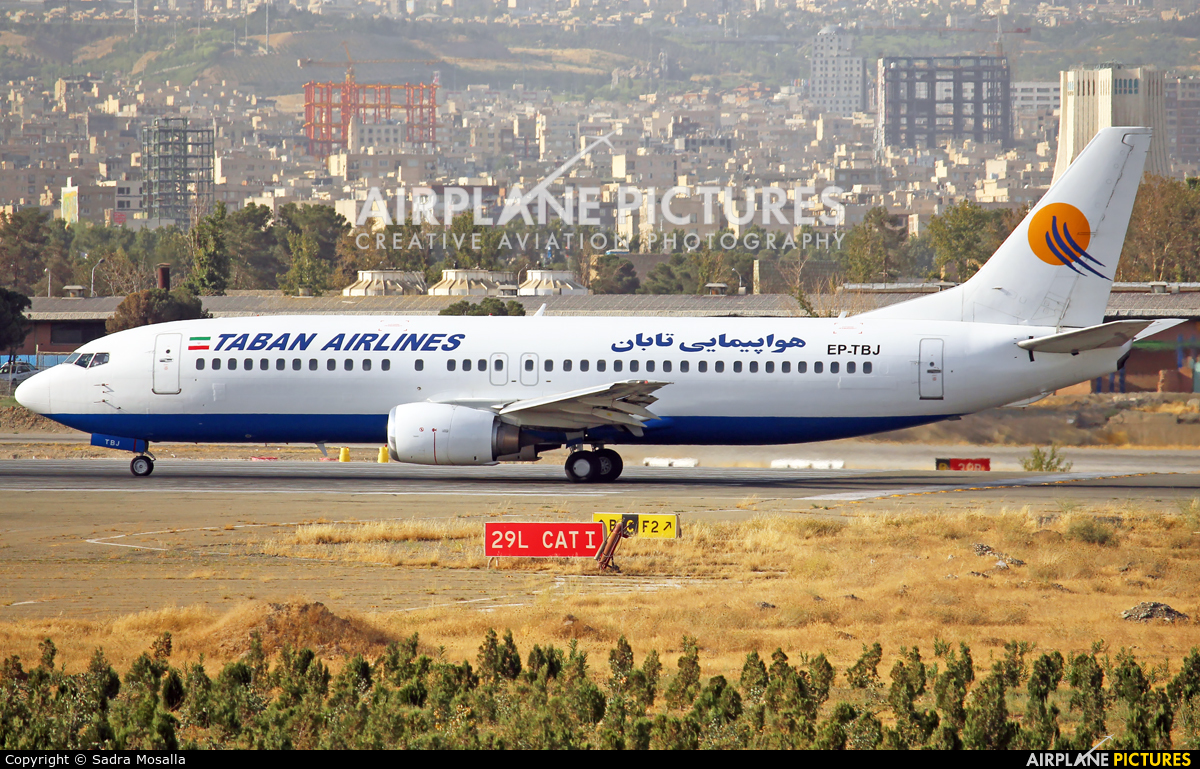Taban Airlines EP-TBJ aircraft at Tehran - Mehrabad Intl