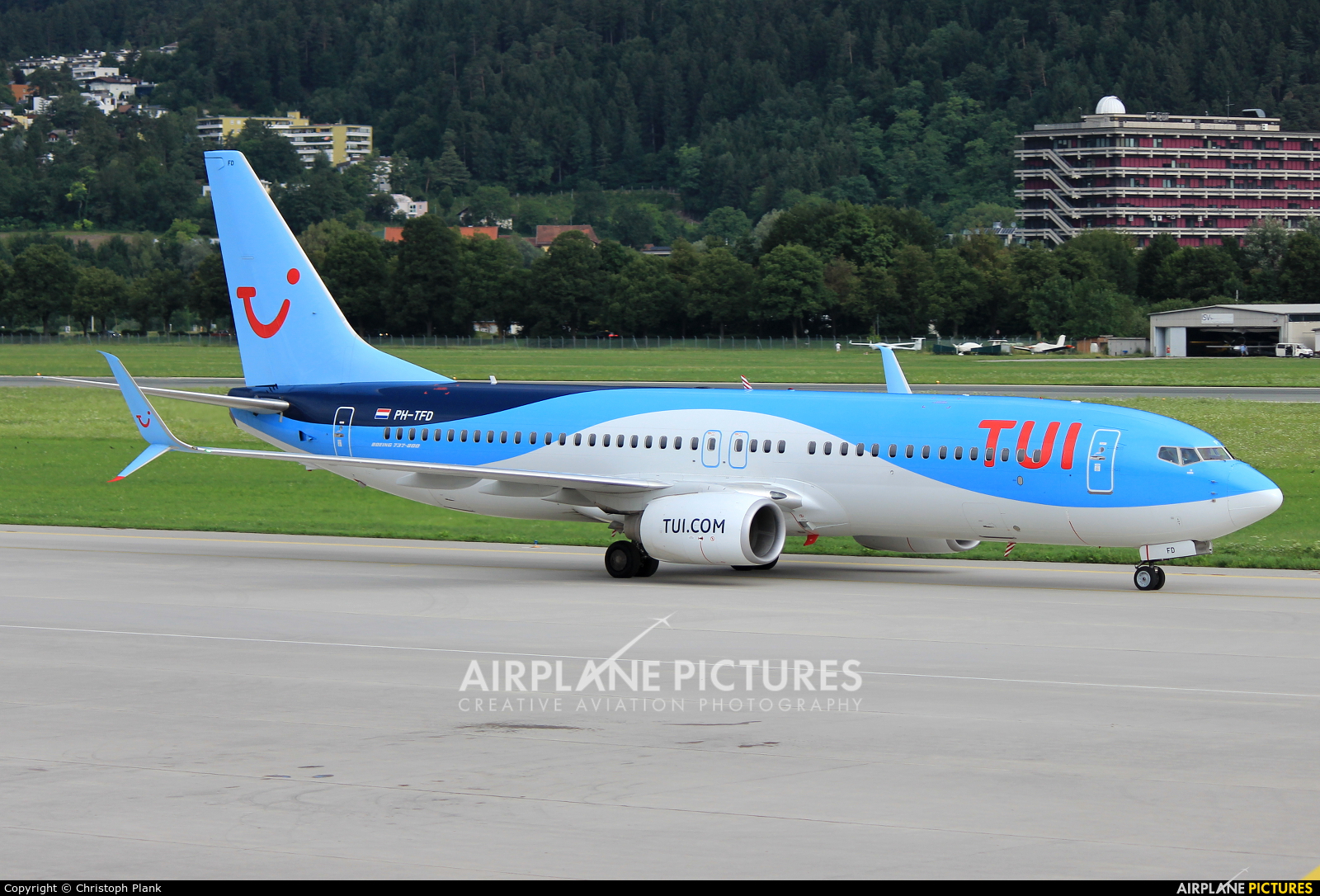 TUI Airlines Netherlands PH-TFD aircraft at Innsbruck