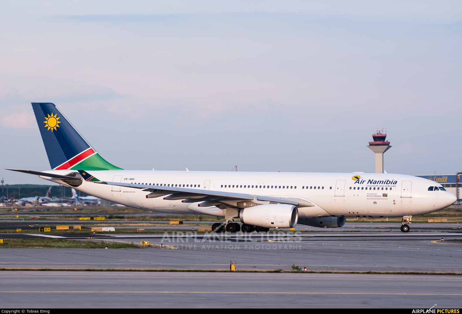Air Namibia V5-ANO aircraft at Frankfurt