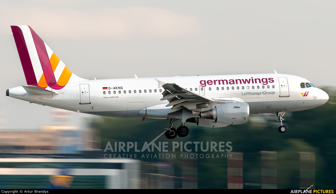 Germanwings D-AKNG aircraft at Kraków - John Paul II Intl
