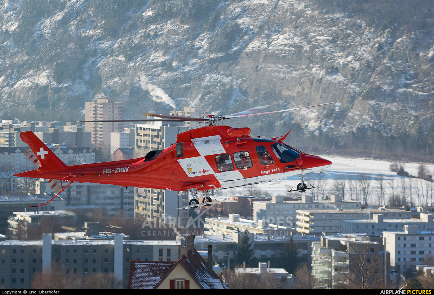 REGA Swiss Air Ambulance  HB-ZRW aircraft at Untervaz Heliport