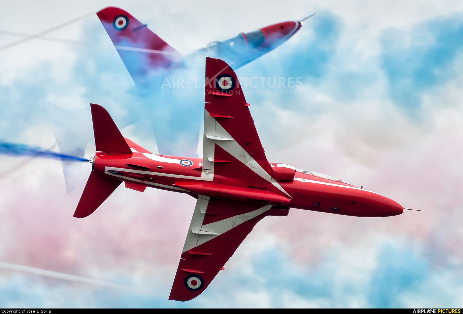 Royal Air Force "Red Arrows" XX232 aircraft at Fairford