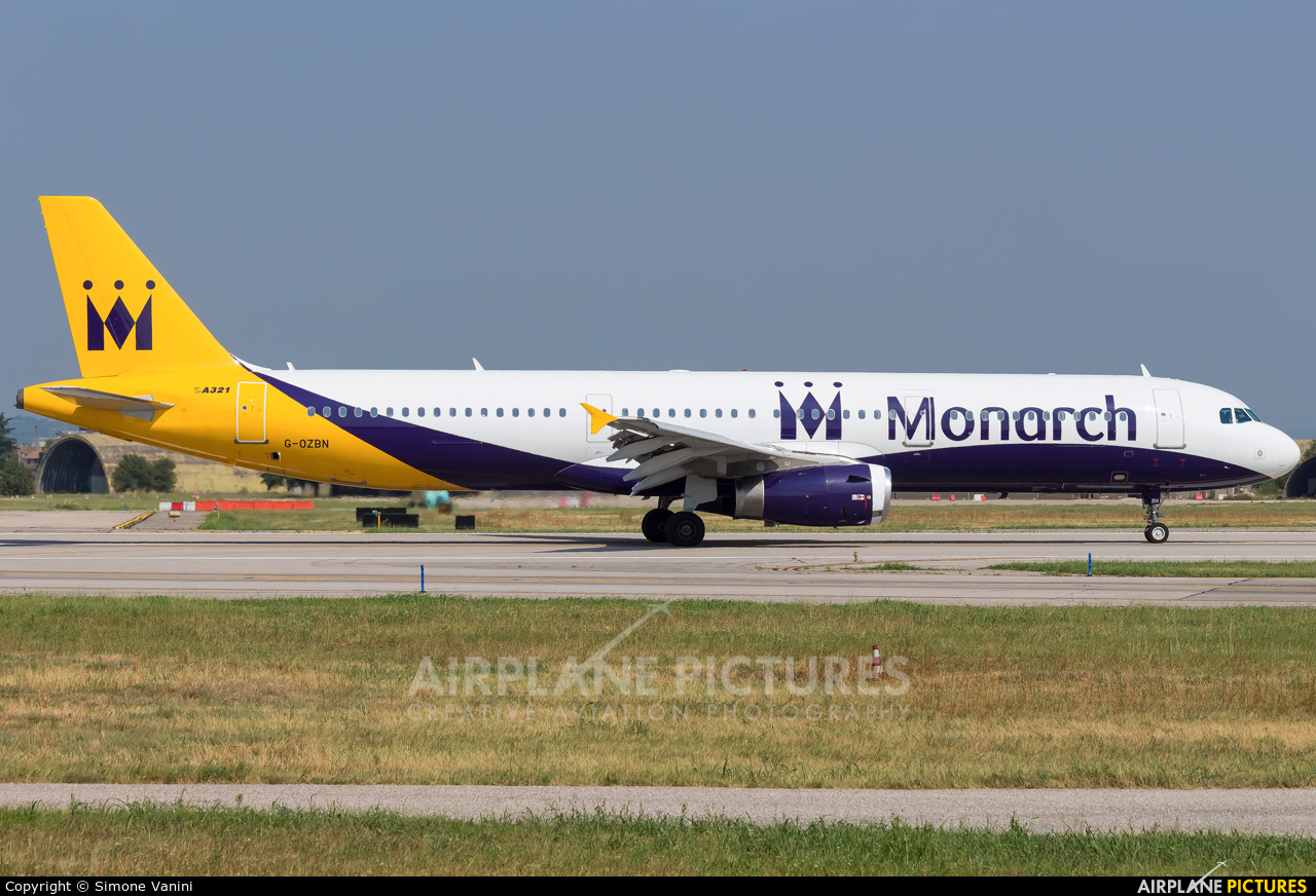 Monarch Airlines G-OZBN aircraft at Verona - Villafranca