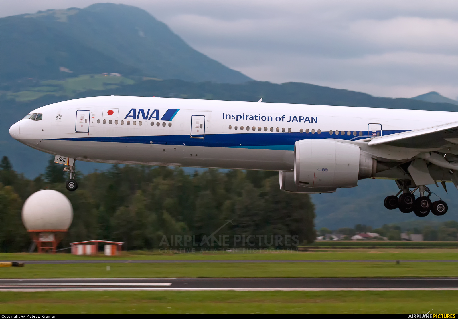 ANA - All Nippon Airways JA782A aircraft at Ljubljana - Brnik