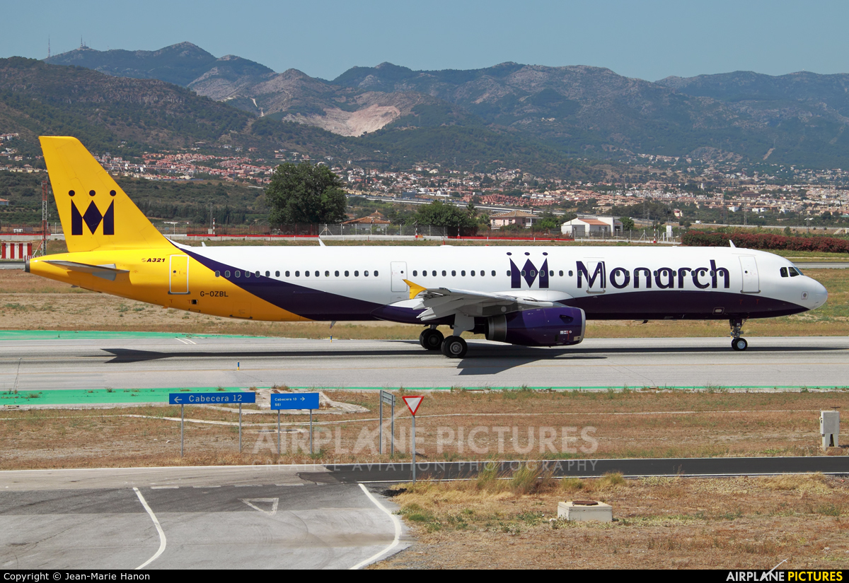Monarch Airlines G-OZBL aircraft at Málaga