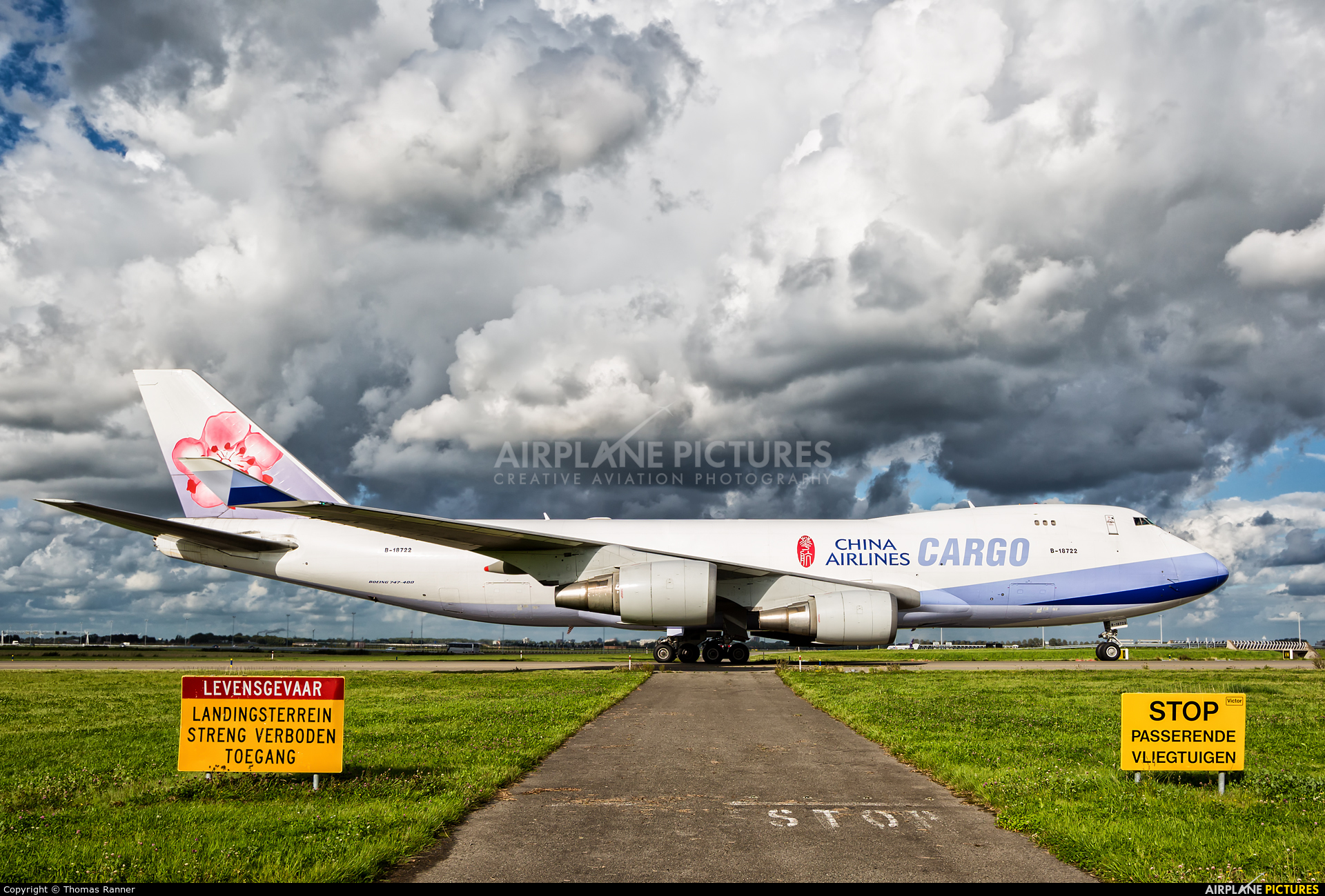 China Airlines Cargo B-18722 aircraft at Amsterdam - Schiphol