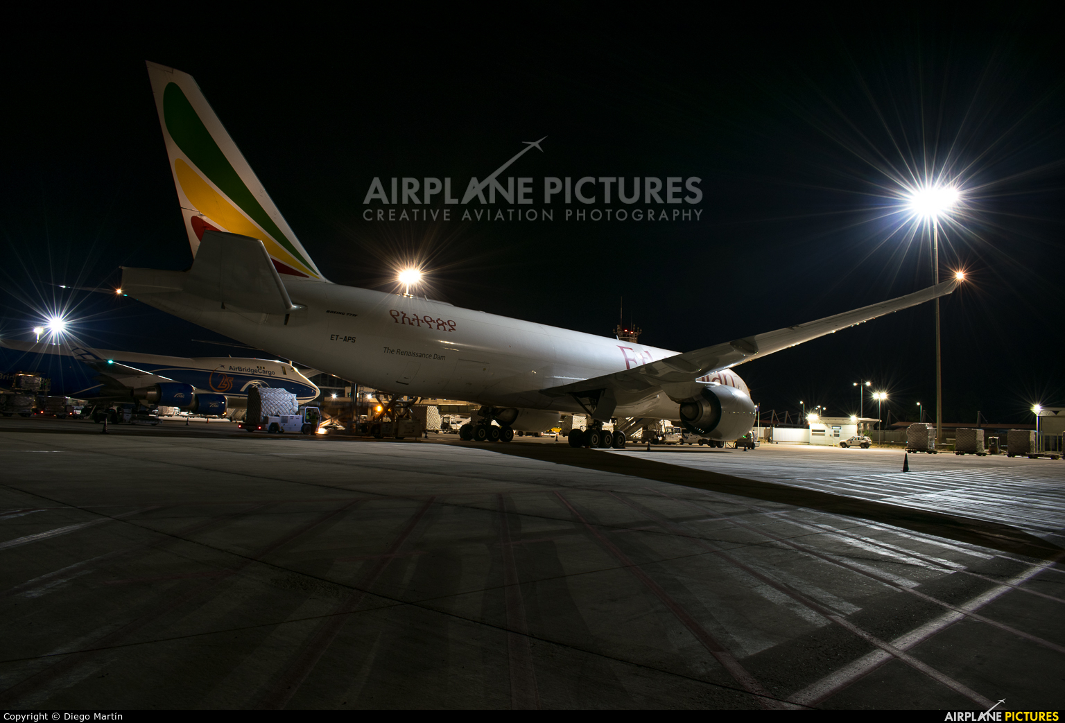Ethiopian Cargo ET-APS aircraft at Zaragoza