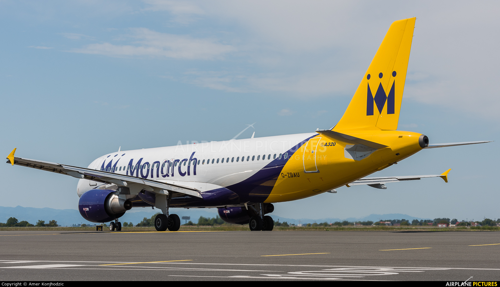 Monarch Airlines G-ZBAU aircraft at Zagreb