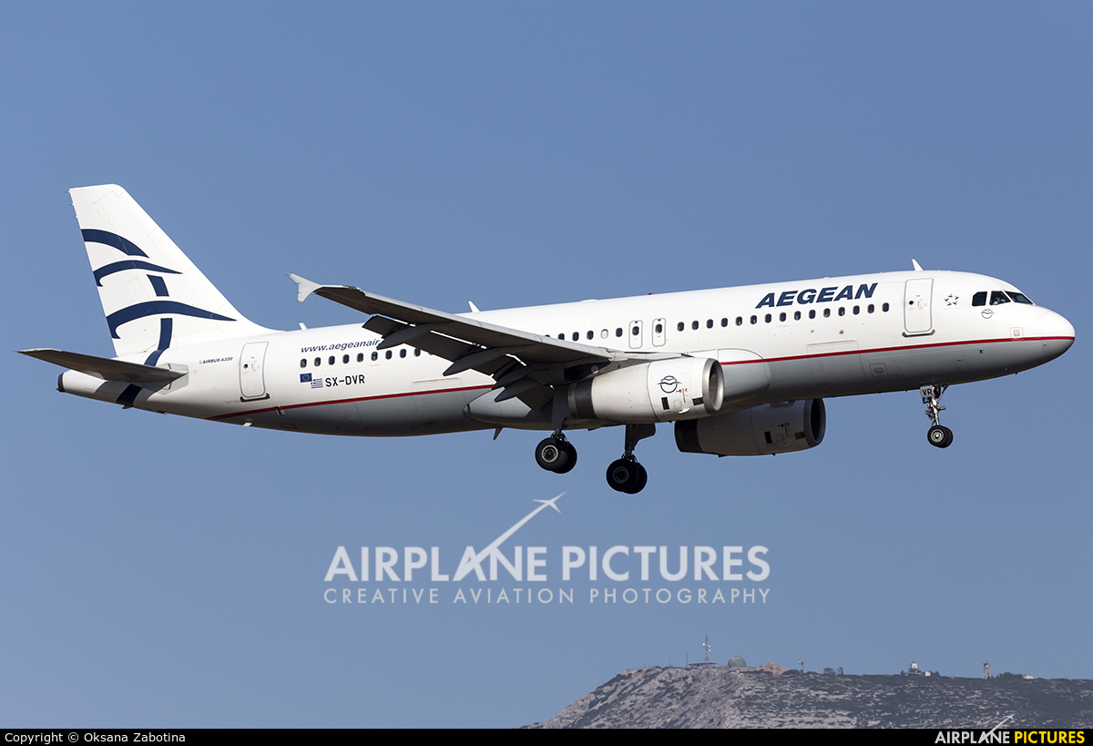 Aegean Airlines SX-DVR aircraft at Athens - Eleftherios Venizelos